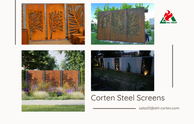 Corten Steel Privacy Screen Panel
